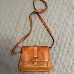 Fossil Brown Leather Crossbody Bag